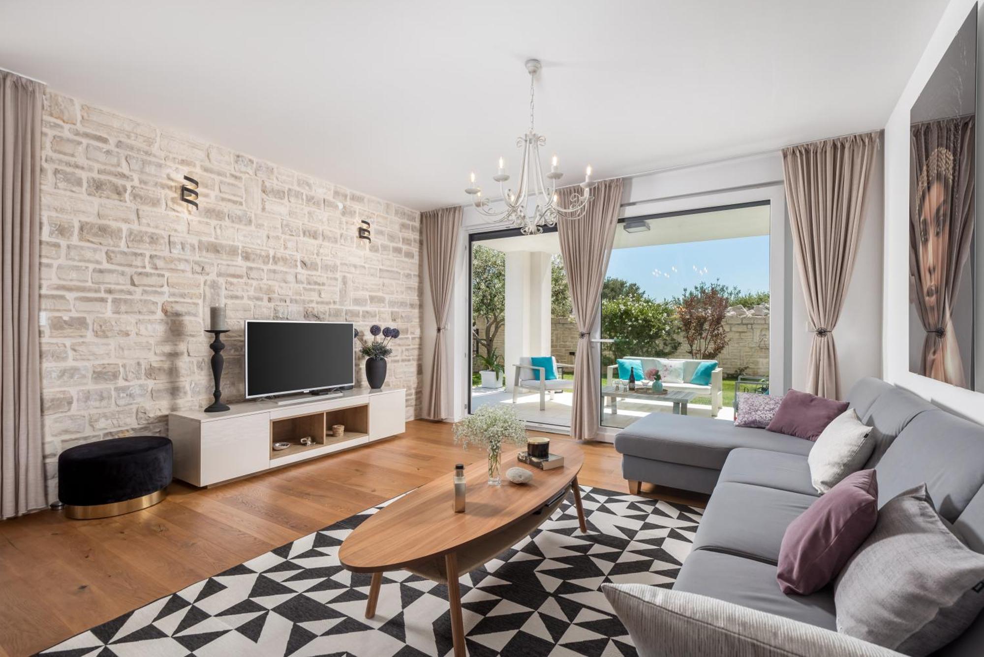 Luxury Apartment Hyperion With Private Pool And Garden ムルテル エクステリア 写真