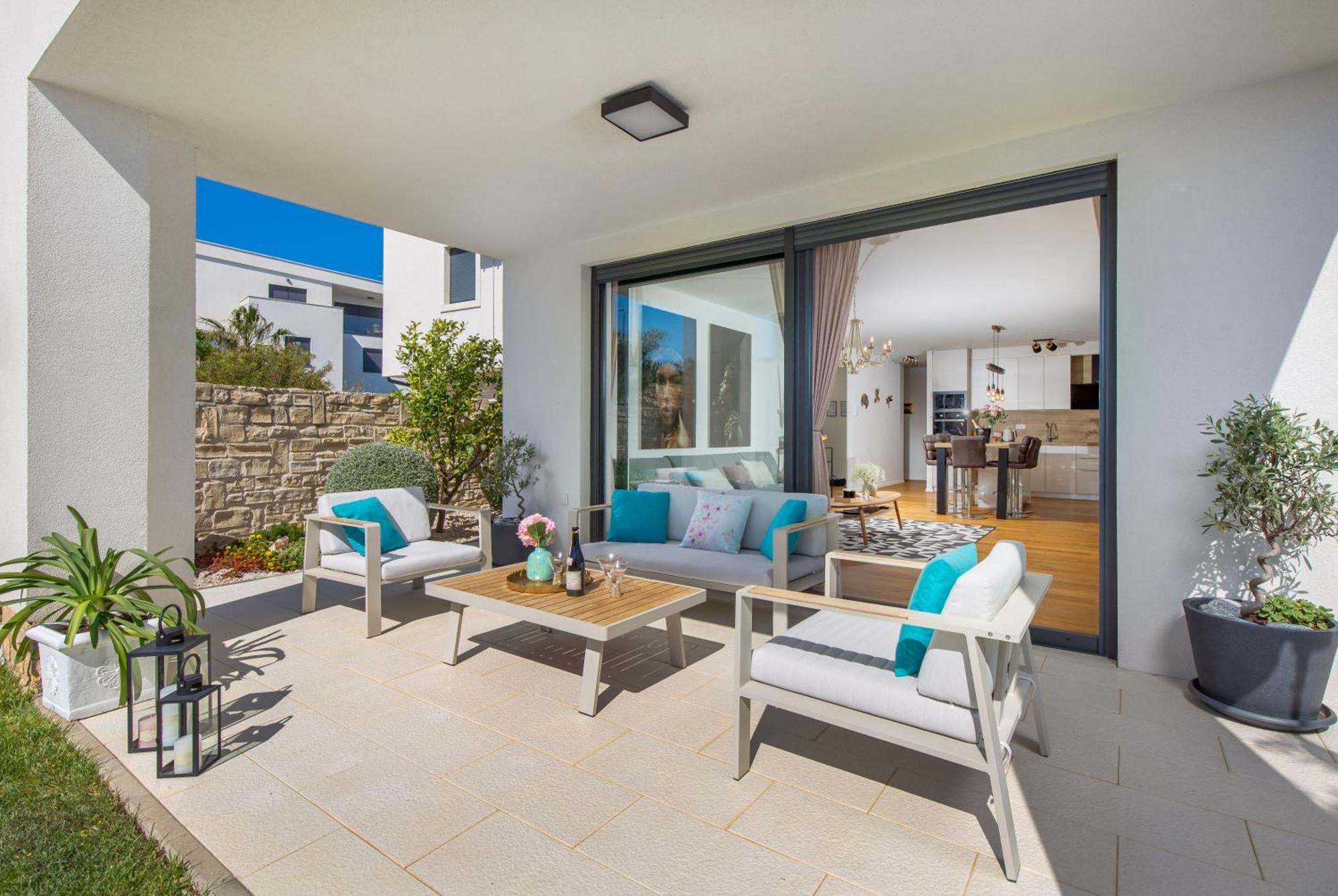 Luxury Apartment Hyperion With Private Pool And Garden ムルテル エクステリア 写真