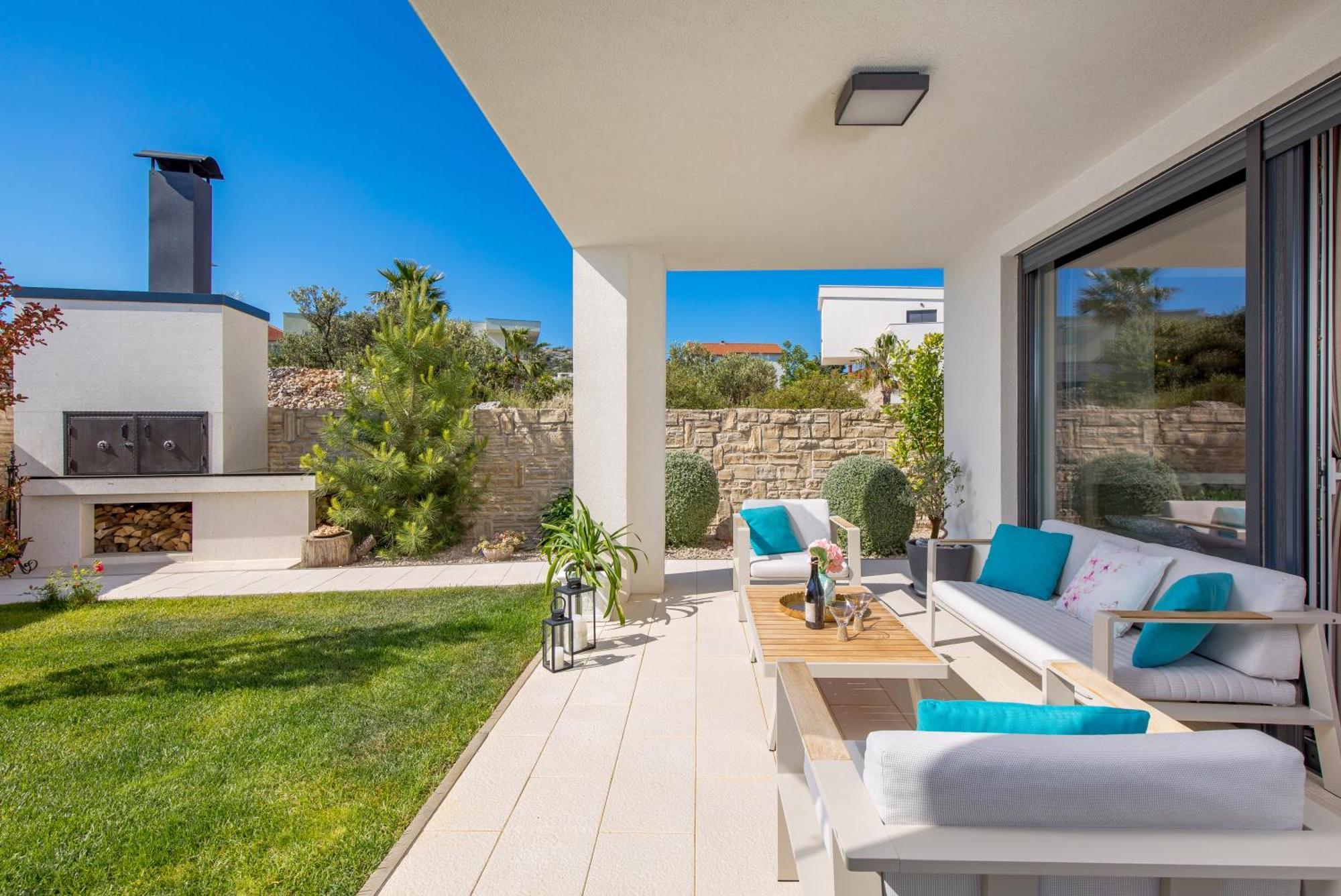 Luxury Apartment Hyperion With Private Pool And Garden ムルテル エクステリア 写真